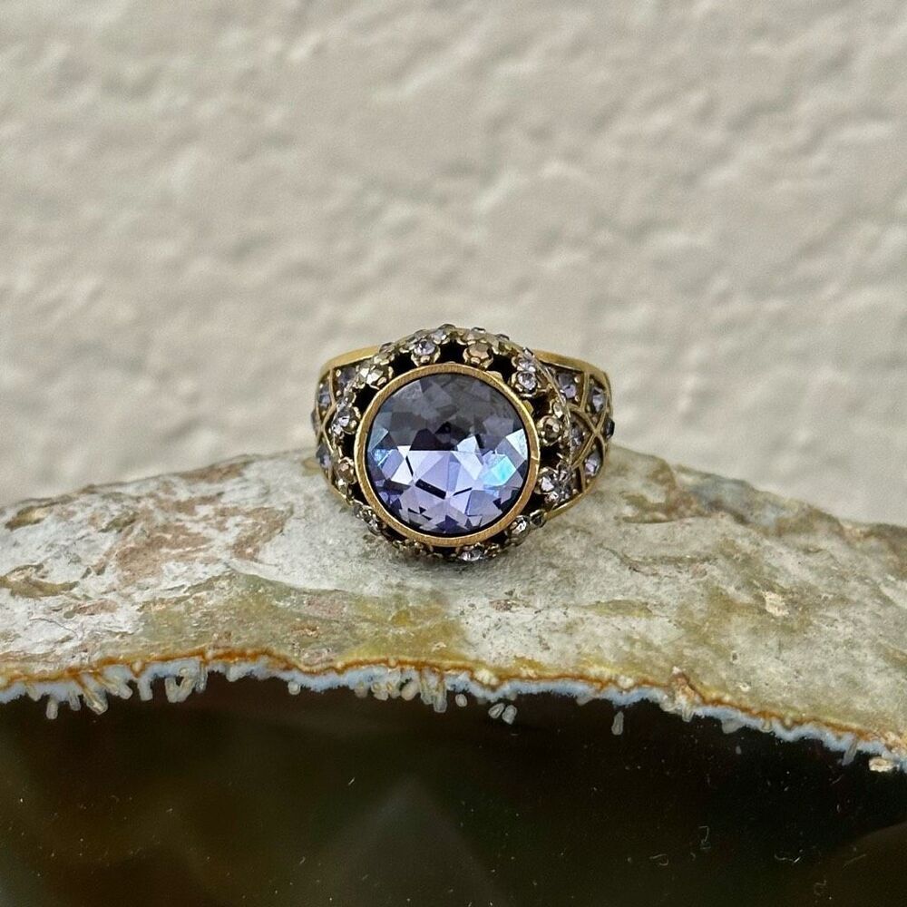 Heidi Daus Lavender Crystal Statement Ring - Picture 7 of 13